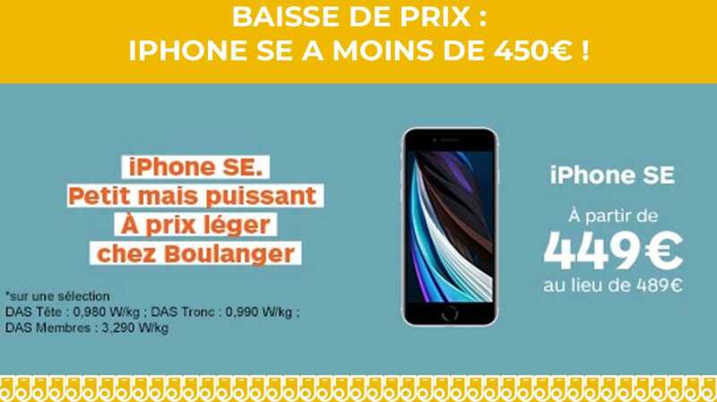Bon plan : l'iPhone SE 2020 baisse de prix chez Boulanger