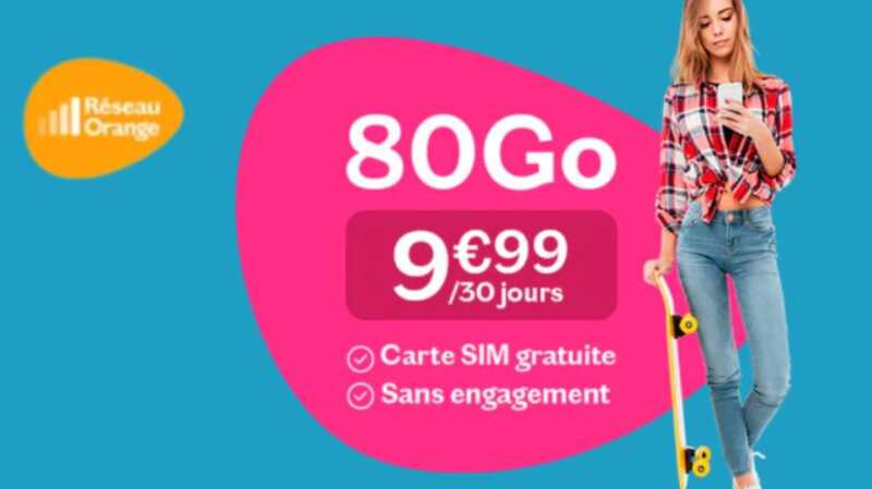 C'est la fête : un forfait mobile 80Go à seulement 9.99€ sur le réseau Orange