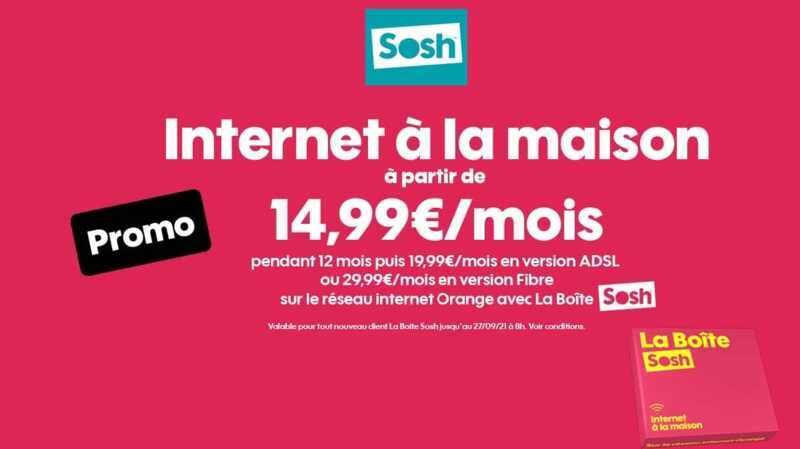C’est parti ! La Boîte SOSH est en promo à moins de 15 € par mois !