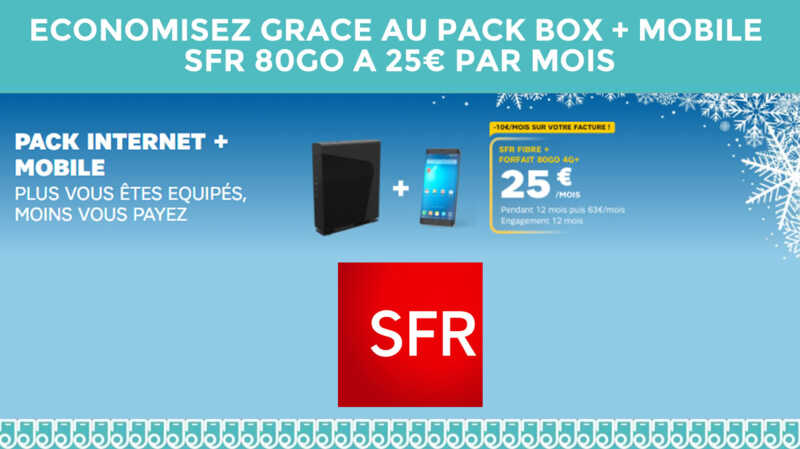 Craquez pour le pack SFR Box + Forfait mobile 80Go à 25€ !