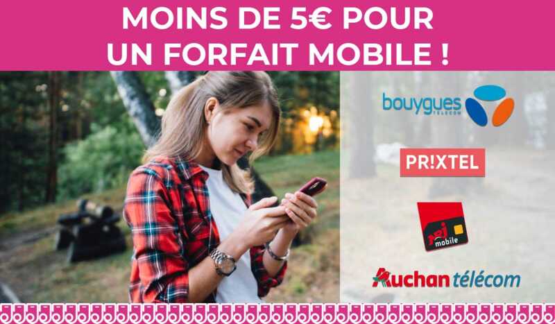 Découvrez les meilleurs forfaits mobiles à moins de 5€/mois !