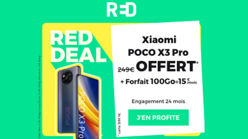 DERNIER JOUR pour profiter du RED DEAL avec un smartphone XIAOMI POCO X3 offert !