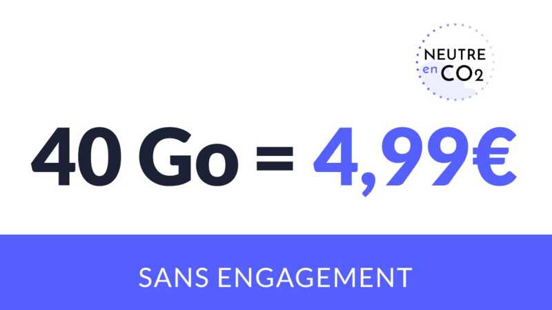 Dernières heures pour profiter de ce forfait mobile 40 Go à seulement 4,99 € par mois !