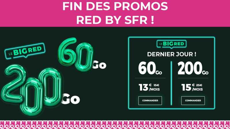Dernier jour de la super promo forfait mobile de RED by SFR : le BIG RED !