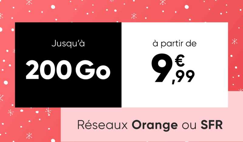 Derniers jours de la promo forfait mobile de 50Go à 200Go sur Orange ou SFR dès 9.99€