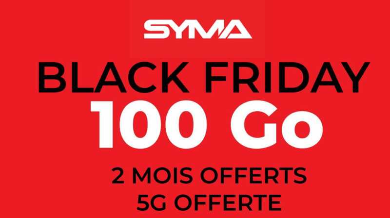 Double avantage : Syma Mobile offre la 5G et 2 mois gratuits sur son forfait Mobile 100Go spécial Black Friday