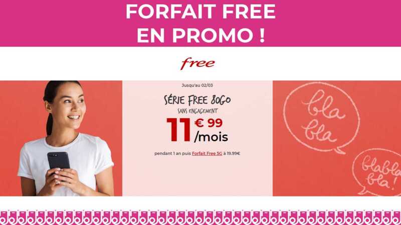 FREE : Retour du forfait mobile en promo avec 80Go de 4G jusqu'au 2 mars 2021