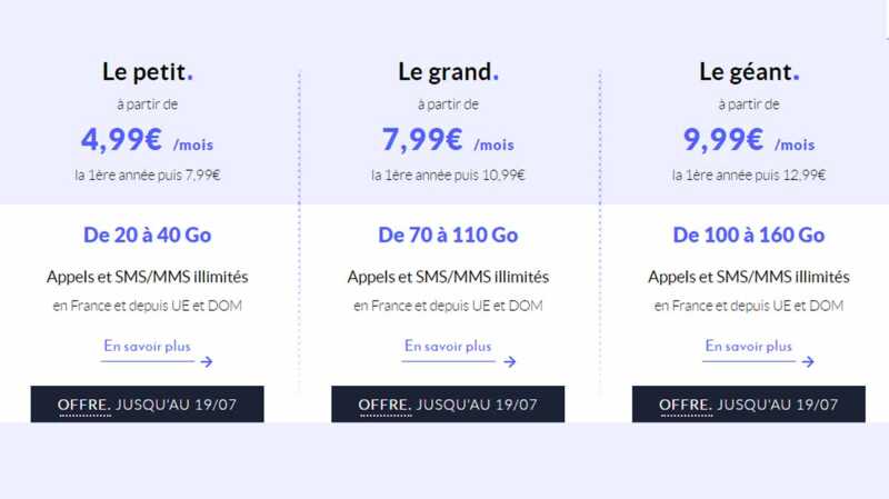 Fin en approche des promos dingues Le petit, Le grand et Le géant de l'opérateur Prixtel dès 4,99€ par mois