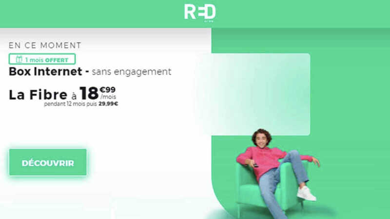 Foncez chez RED by SFR pour prendre votre box Fibre triple play à moins de 20 € par mois !