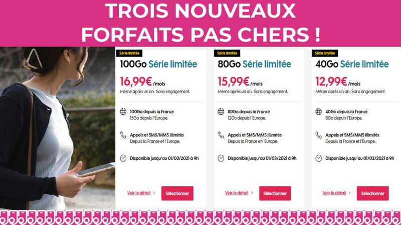 Forfait mobile : trois nouvelles Séries Limitées SOSH à petit prix