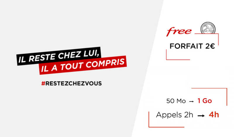Free soutient ses abonnés et prolonge l'augmentation de ses usages jusqu'au déconfinement le 11 Mai