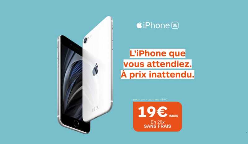 L'iPhone SE 2020 à 19€ en plusieurs fois ! ????
