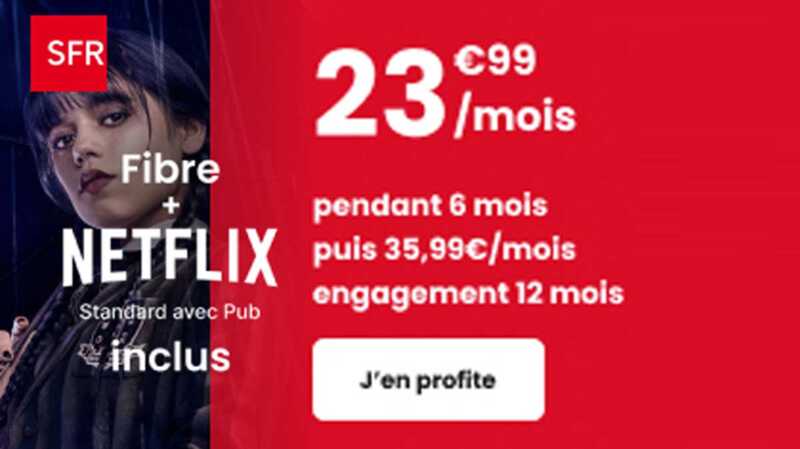 La Fibre + Netflix à prix canon chez SFR : profitez de cette offre spéciale !