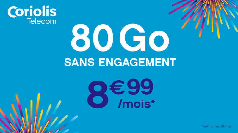 Le forfait mobile coup de coeur de Coriolis : 80 Go à moins de 9 €/mois
