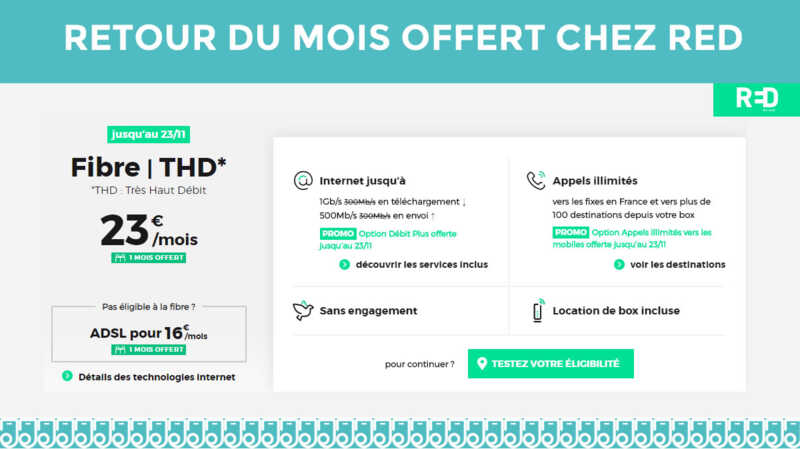 Le retour de la Box offerte 1 mois chez RED !