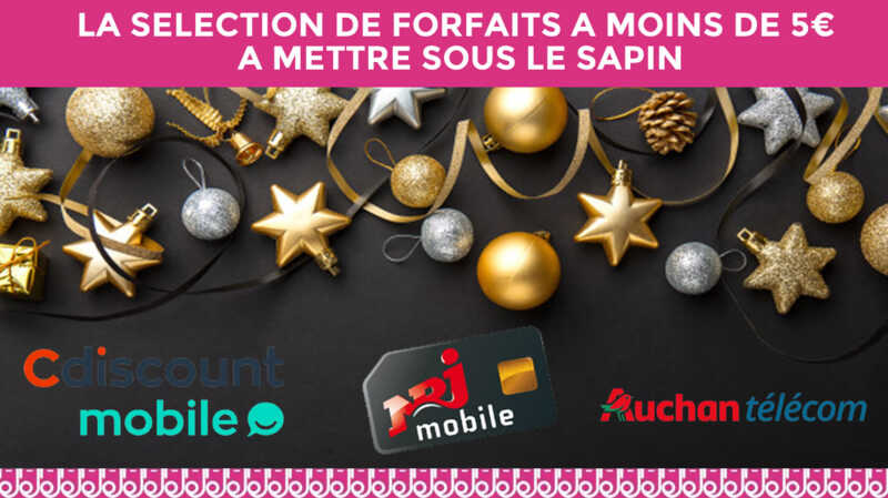 Le top 3 des forfaits de Noël à moins de 5€ par mois