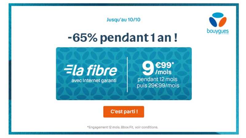 Les bons plans BBOX Fibre ou ADSL dès 9.99€ de Bouygues Telecom