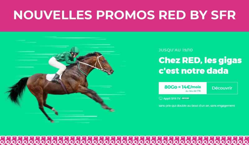 Les forfaits mobiles RED by SFR sont de nouveau en promotion  jusqu'au 19 octobre !