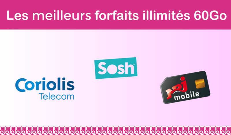Les meilleurs forfaits illimités 60Go sont ici !