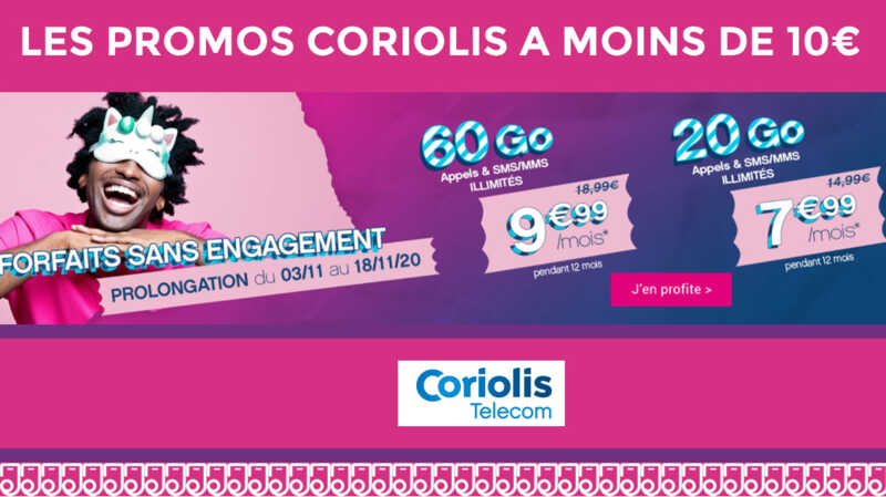 Les promos forfaits illimités à prix fous en Novembre chez Coriolis  !