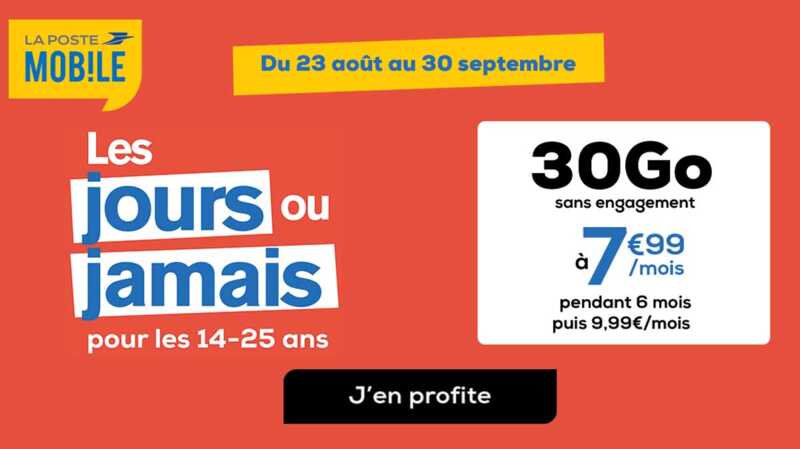 Nouvelles promos : Les jeunes à l'honneur chez La Poste Mobile