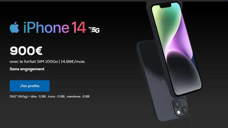 Obtenez un iPhone 14 à 900€ avec le forfait 100 Go sans engagement de La Poste Mobile !
