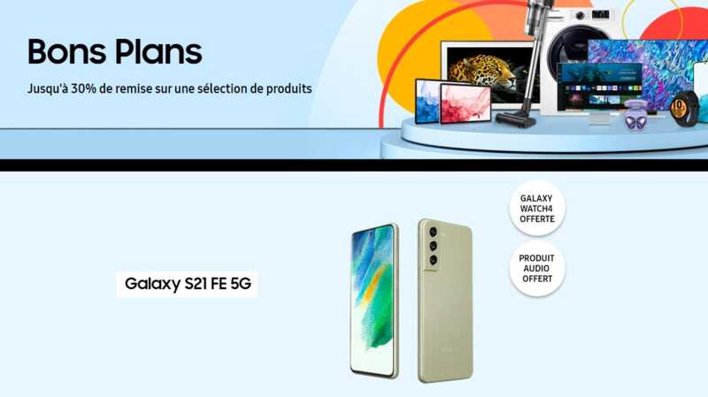 PROMO SAMSUNG : une Samsung Watch 4 et un produit audio offert pour l'achat d'un Galaxy S21 FE 5G