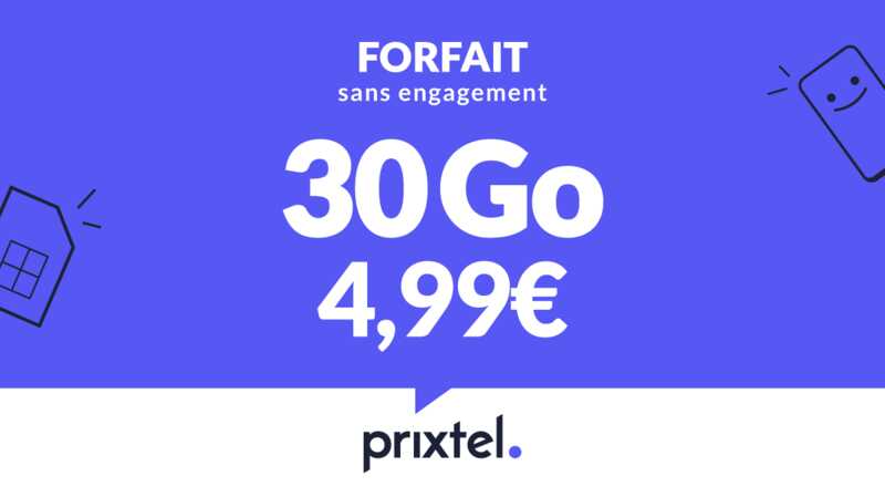 Forfait Le petit 30 à 50 Go Prixtel