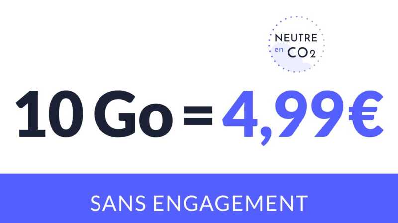 Profitez d'un forfait mobile 10 Go à seulement 4,99 € par mois chez Prixtel