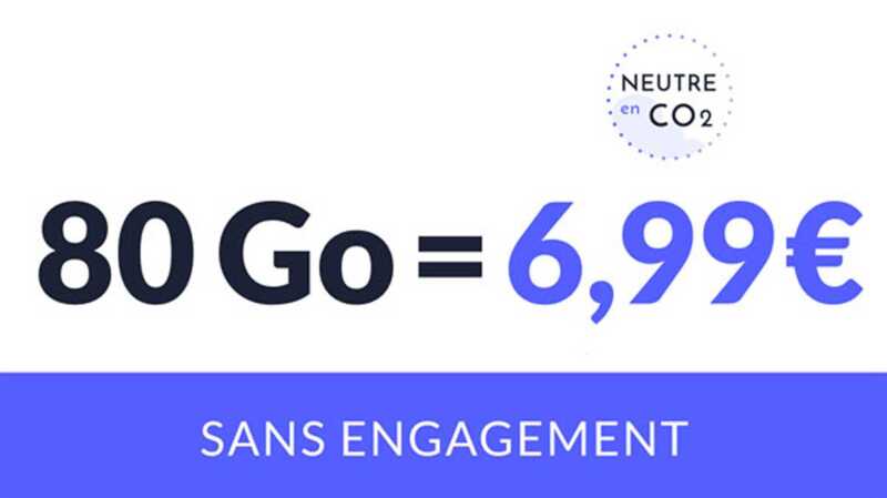 Profitez sans attendre d’un forfait mobile 80 Go à seulement 6,99 € par mois !