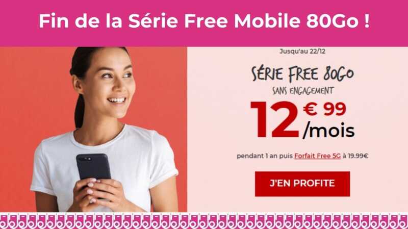 Promo de dernière minute : la Série Limitée Free Mobile 80Go