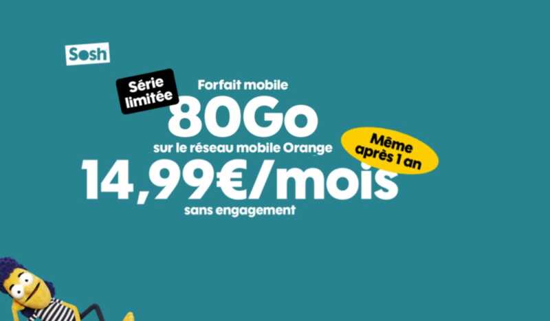 Promo forfait mobile Sosh 80 Go : dernier jour pour en profiter !