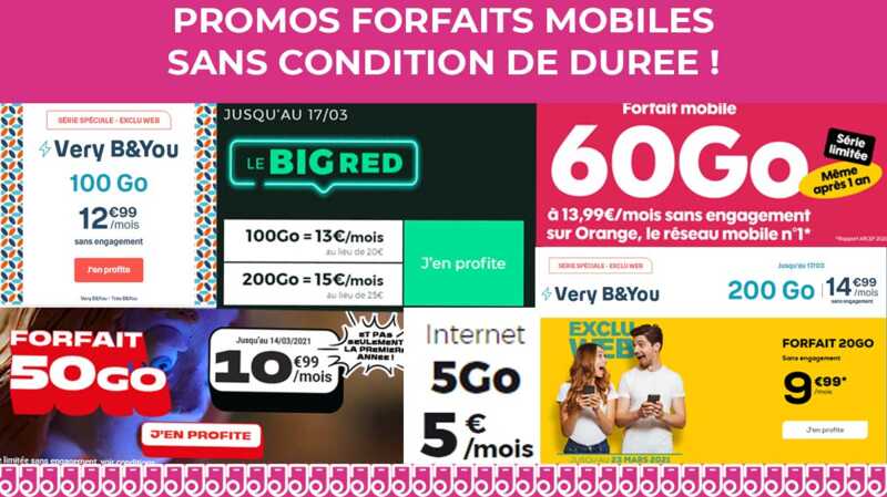 Promos sans condition de durée : Quels sont les forfaits mobiles du moment ?