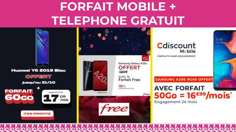 Quels sont les forfaits mobiles avec téléphone gratuit ?