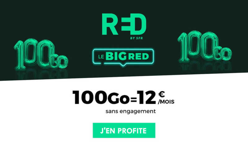 Surprise ! RED prolonge (finalement) sa promo 100Go à 12€