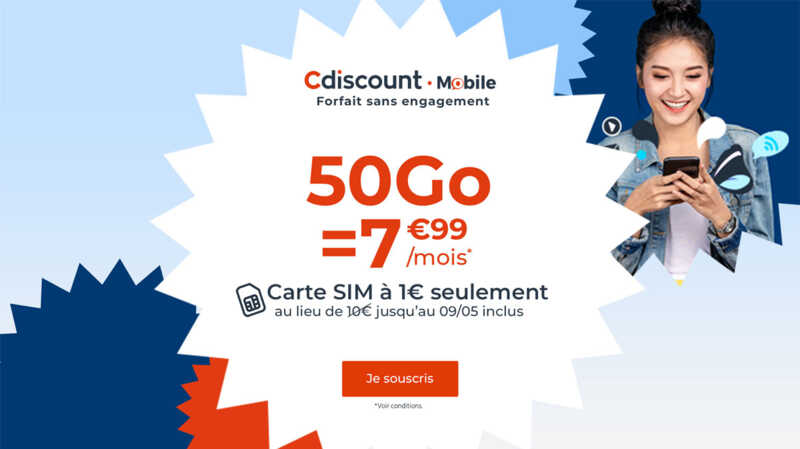SPÉCIAL FRENCH DAYS : Cdiscount lance un forfait mobile sans engagement à prix cassé !
