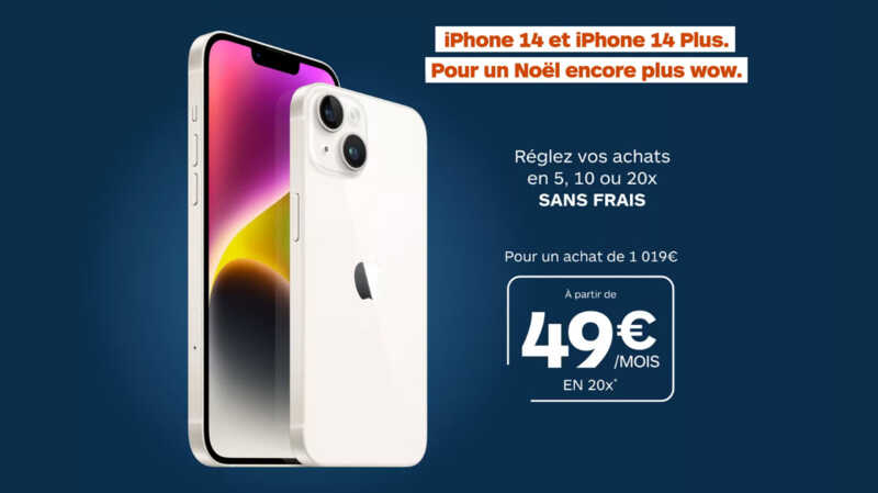 SPÉCIAL NOËL : L'iPhone est de nouveau disponible en 20 fois sans frais chez Boulanger dès 49€/mois !