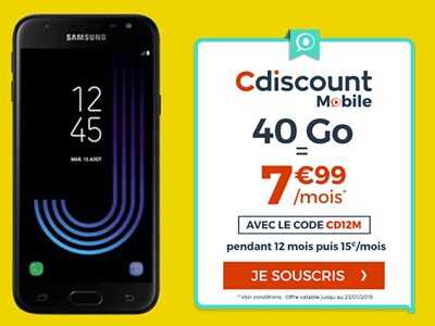 Soldes : Un pack avec le Samsung Galaxy J3 2017 et un forfait pas cher chez Cdiscount 