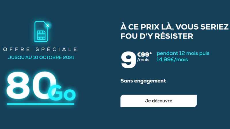 Surprise ! Une offre spéciale 80Go apparait chez La Poste Mobile pour moins de 10€