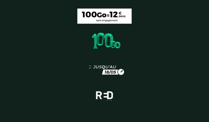 Top départ pour 72H de forfait BIG RED 100Go à 12€ !