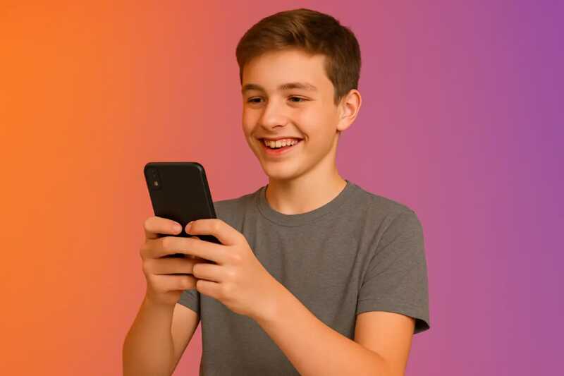 ado utilise son smartphone