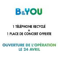 B&You : Vendez votre vieux mobile et gagnez une place de concert