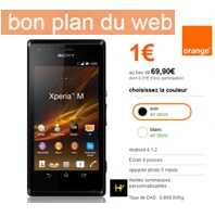 Bon plan du Web Orange : Le Sony Xperia M à 1€