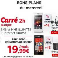 Bon plan SFR : Xperia E, Chat 335, Lumia 520 avec un forfait mobile 2h