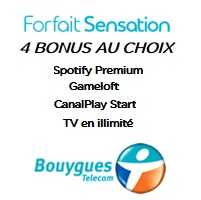 Nouveau chez Bouygues Telecom : 4 bonus au choix dont Spotify avec les forfaits Sensation !