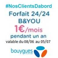 Bouygues Telecom : Un forfait illimité à 1€ par mois dès le 08 juin prochain