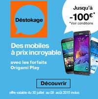 Déstockage Orange : Jusqu’à 100€ de remise sur le Galaxy Note 4, S5 4G+, Galaxy A7, HTC One M8…