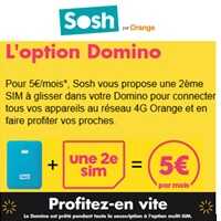 Nouveauté Sosh: Connectez vous partout et à plusieurs avec Domino Sosh