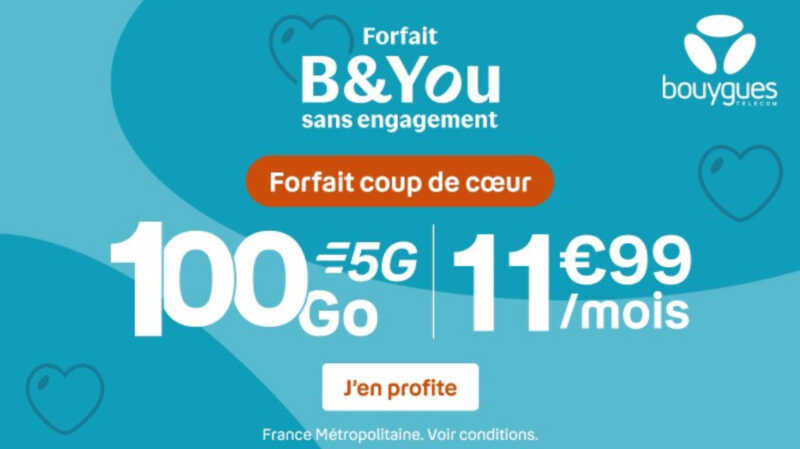forfait B&You 100Go de 5G