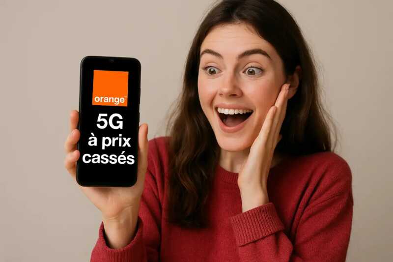 Forfait 5G réseau Orange à 9,99 €